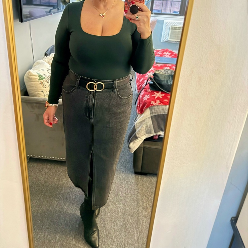 Black Denim Skirt